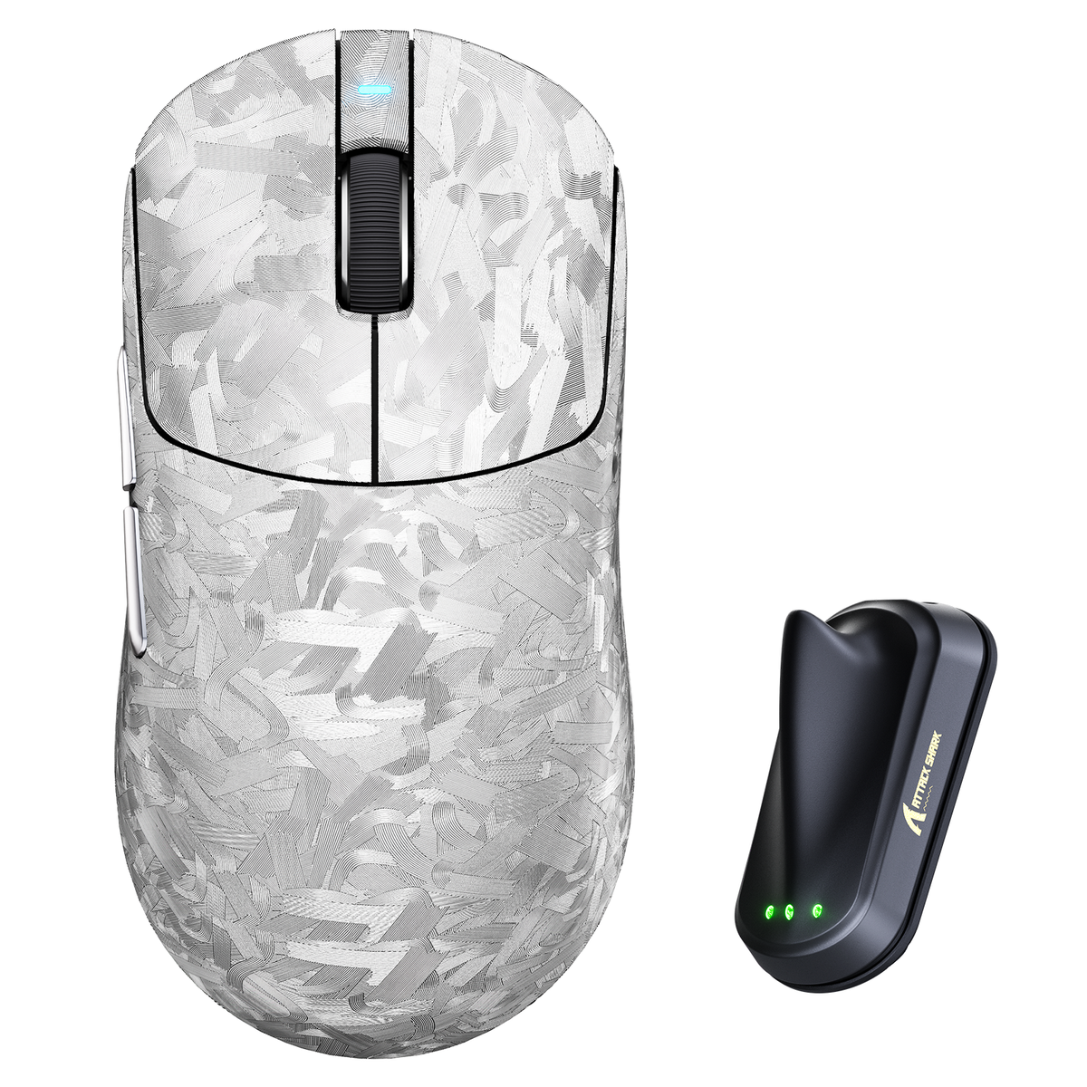【新品同様】ATTACK SHARK RS3 ULTRA カーボンマウス RS3 ULTRA Carbon Fiber Mouse | 52K DPI, 8K Wireless
