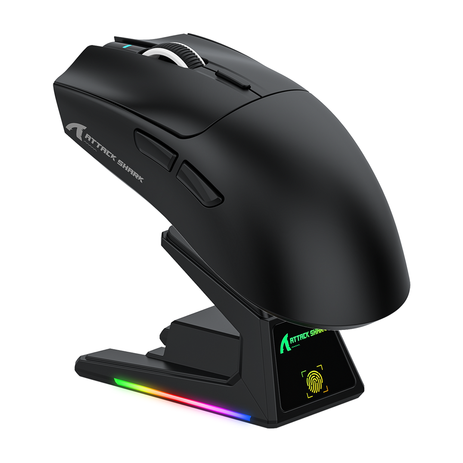 ATTACK SHARK X1 Tri-mode Gaming Mouse with Touchpad RGB Charging Dock PAW3395PRO Sensor