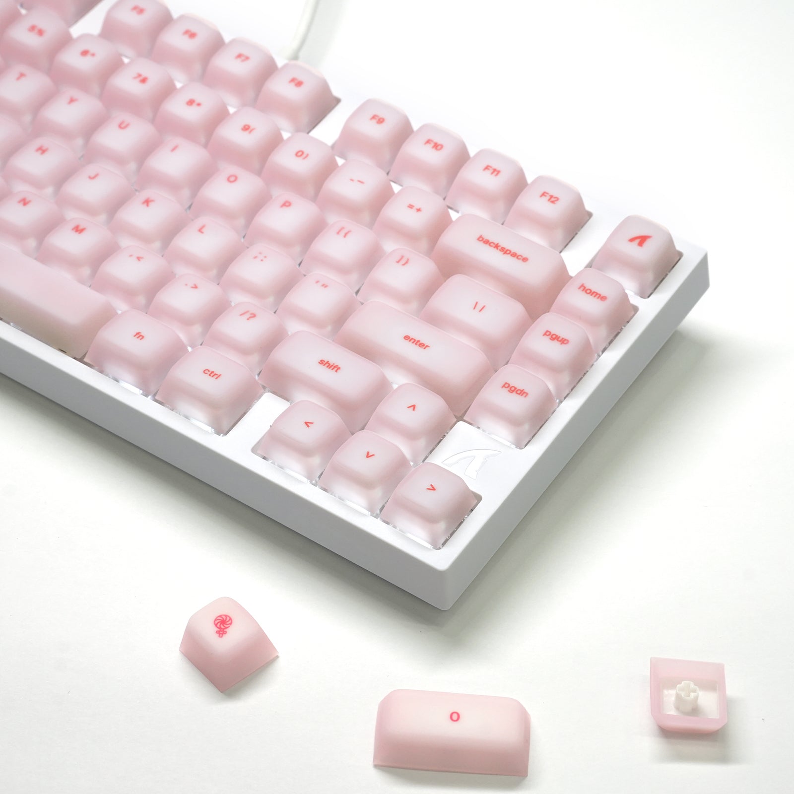 ATTACK SHARK SK01 113 Keys Silicone Keycap Set, Cherry Profile, ANSI, Pink