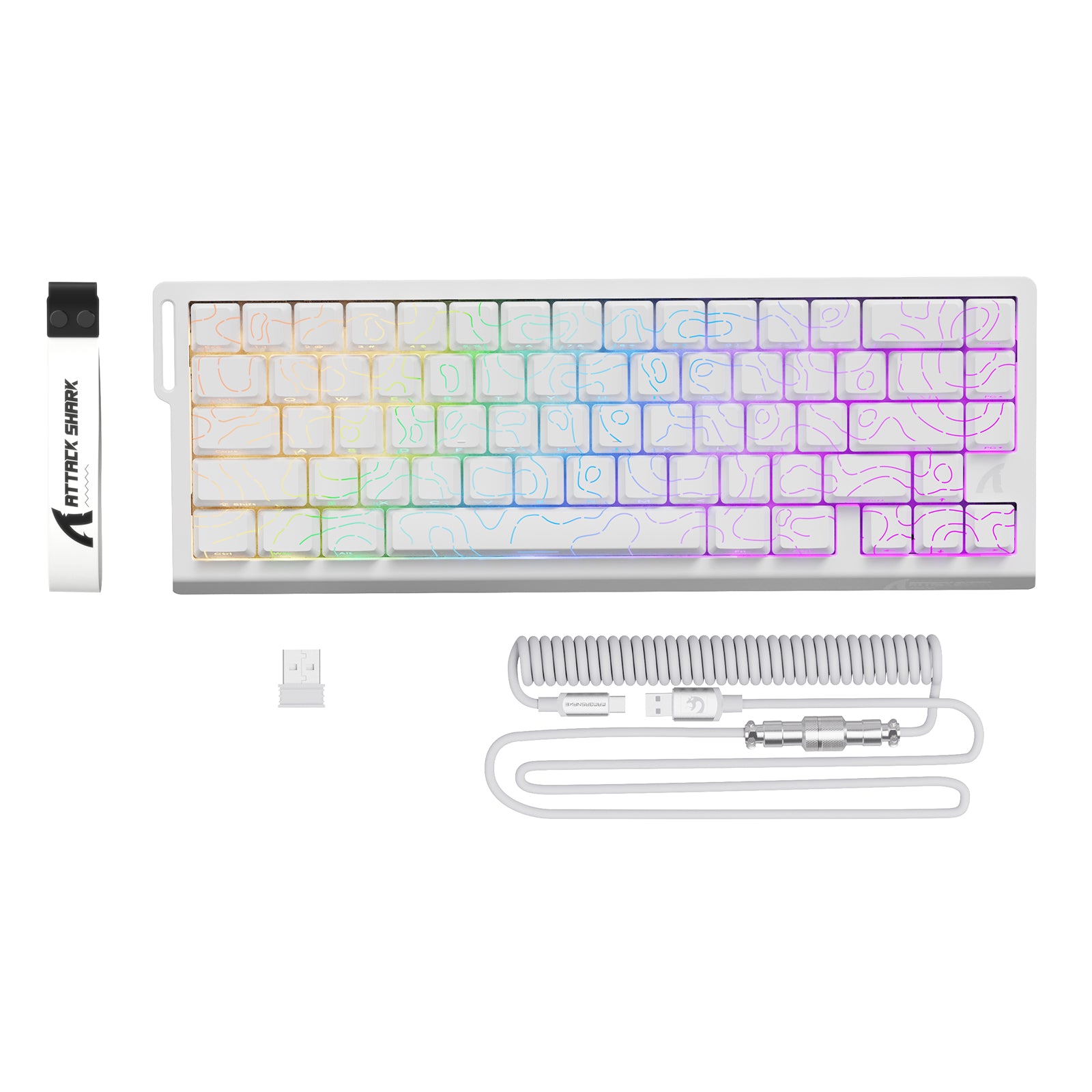 ATTACK SHARK X68PRO HE Wireless Rapid Trigger Keyboard With Coiled Cable