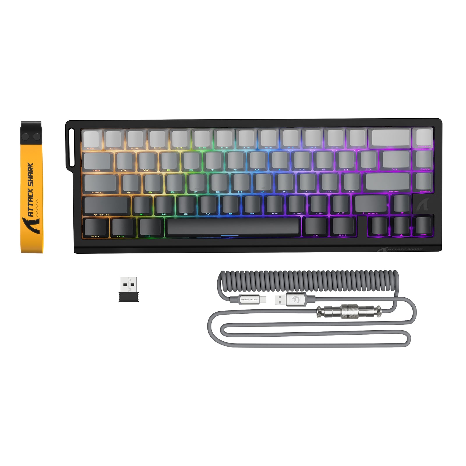 ATTACK SHARK X68PRO HE Wireless Rapid Trigger Keyboard With Coiled Cable