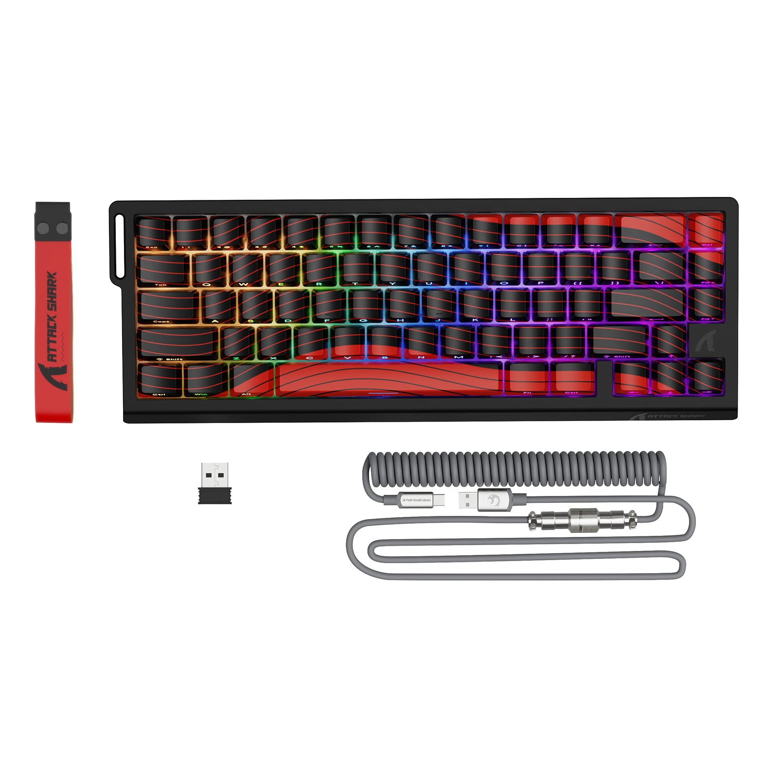 ATTACK SHARK X68PRO HE Wireless Rapid Trigger Keyboard With Coiled Cable