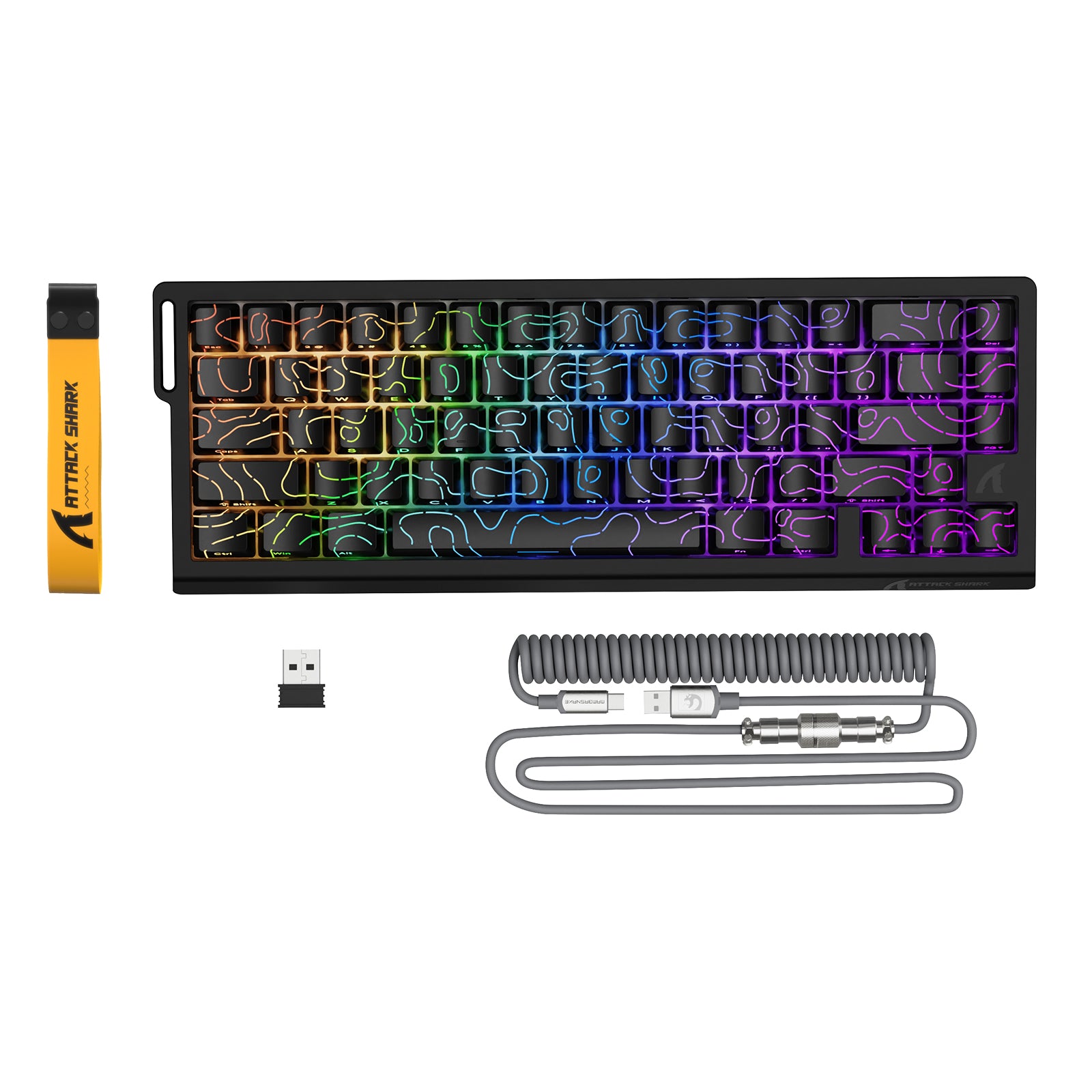 ATTACK SHARK X68PRO HE Wireless Rapid Trigger Keyboard With Coiled Cable