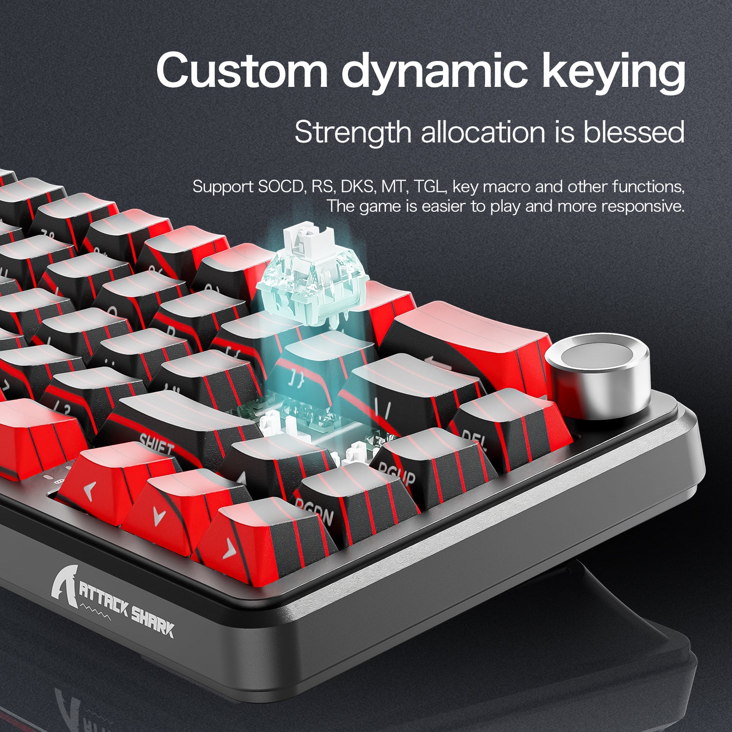 ATTACK SHARK X65PRO HE: Dynamic keying with customizable features.