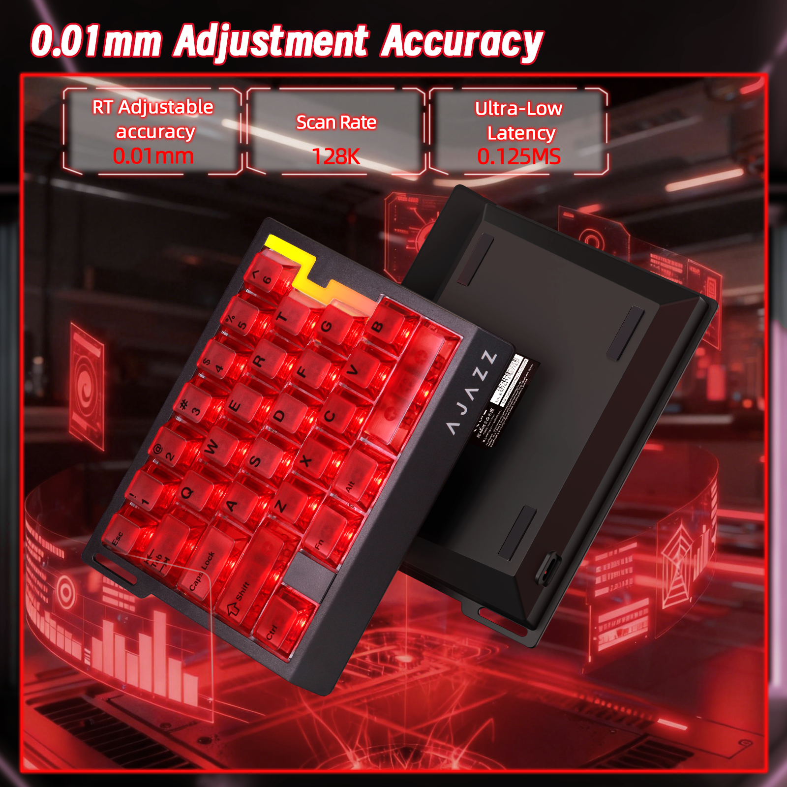 ATTACK SHARK X AJAZZ AK029 Wired One-Handed Gaming Keyboard