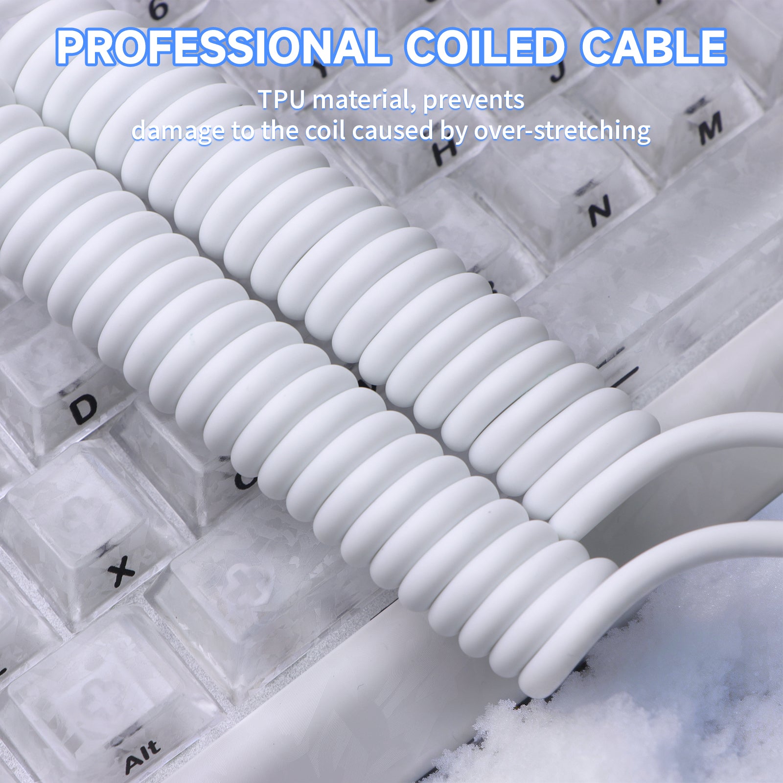 ATTACK SHARK C08 2-in-1 Custom Aviation Cable for 8kHz Magnetic Keyboards