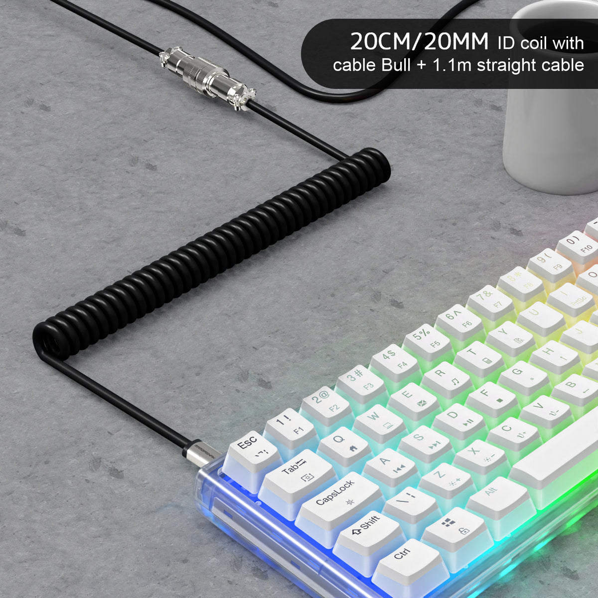 ATTACK SHARK x MAMBASNAKE C01 Coiled Cable