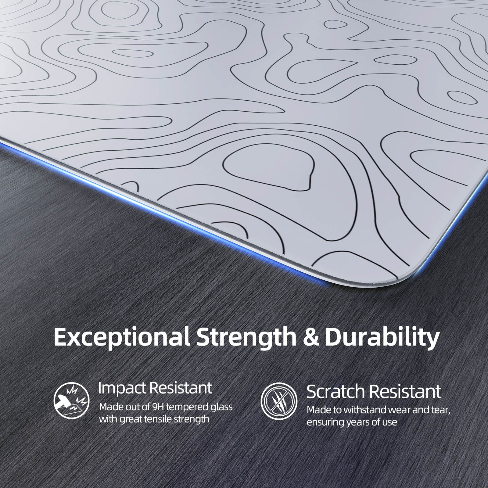 ATTACK SHARK CM05 Tempered Glass Mouse Pad - Durability