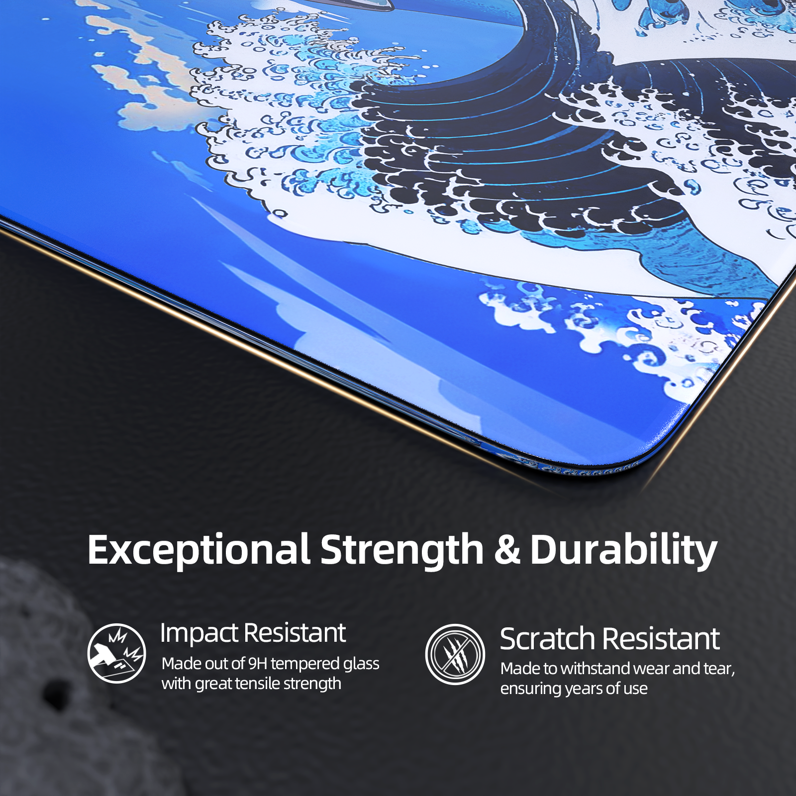 ATTACK SHARK CM05 Tempered Glass Gaming Mouse Pad