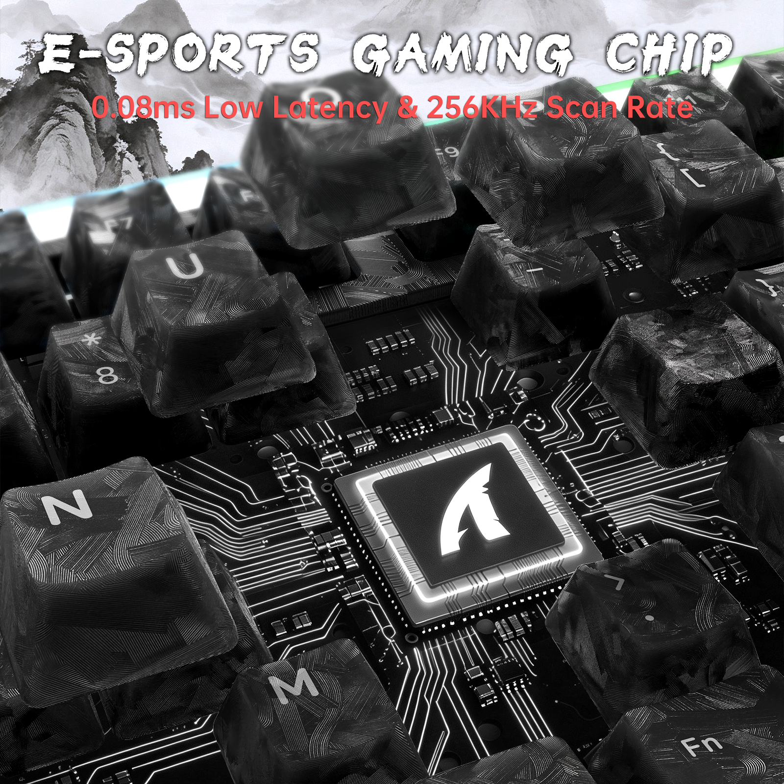 ATTACK SHARK R98 HE Carbon Fiber Wired Rapid Trigger Magnetic Switch Keyboard With C01 Ultra RGB Coiled Cable