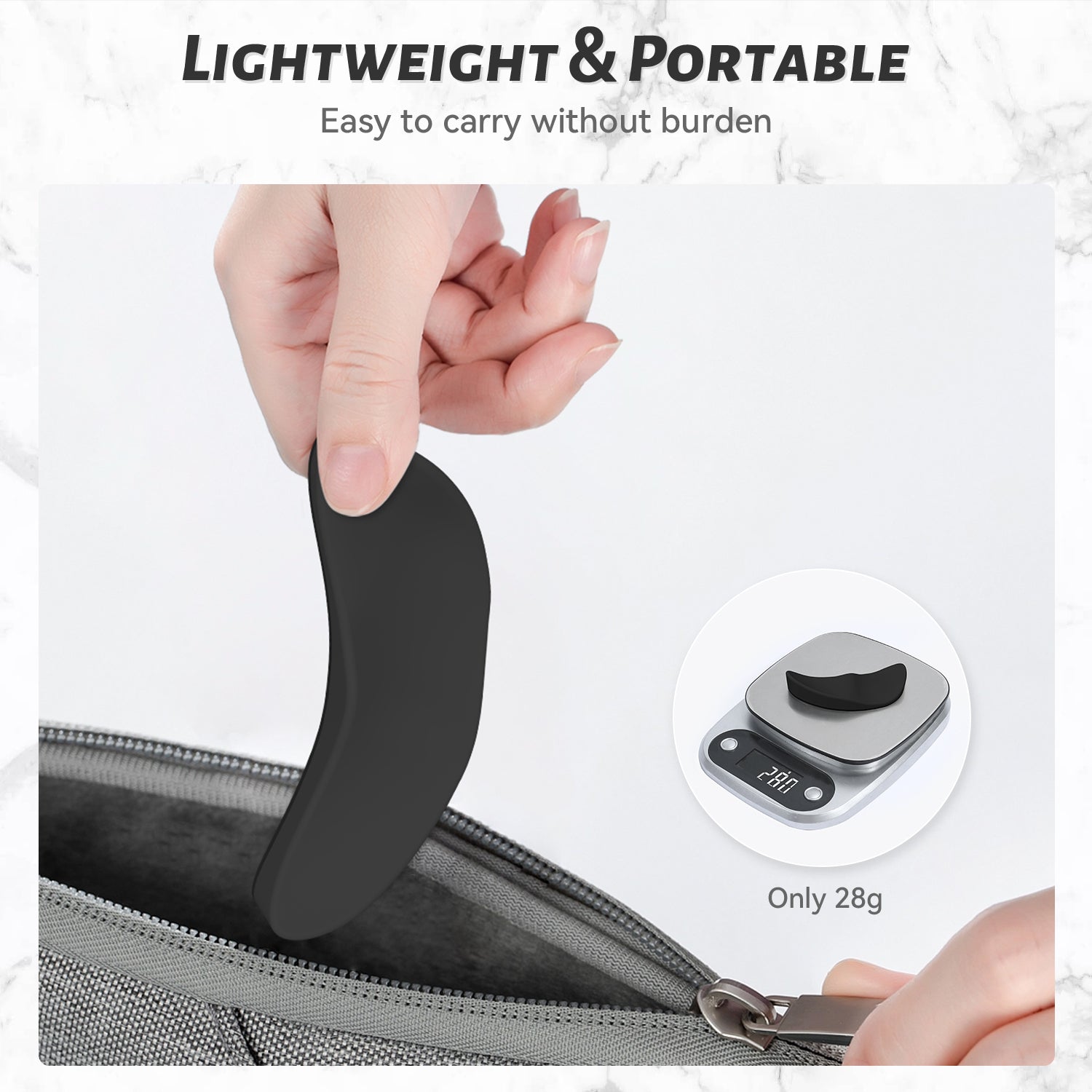 ATTACK SHARK silicone mouse wrist rest, lightweight and portable, only 28g, easy to carry, ergonomic design