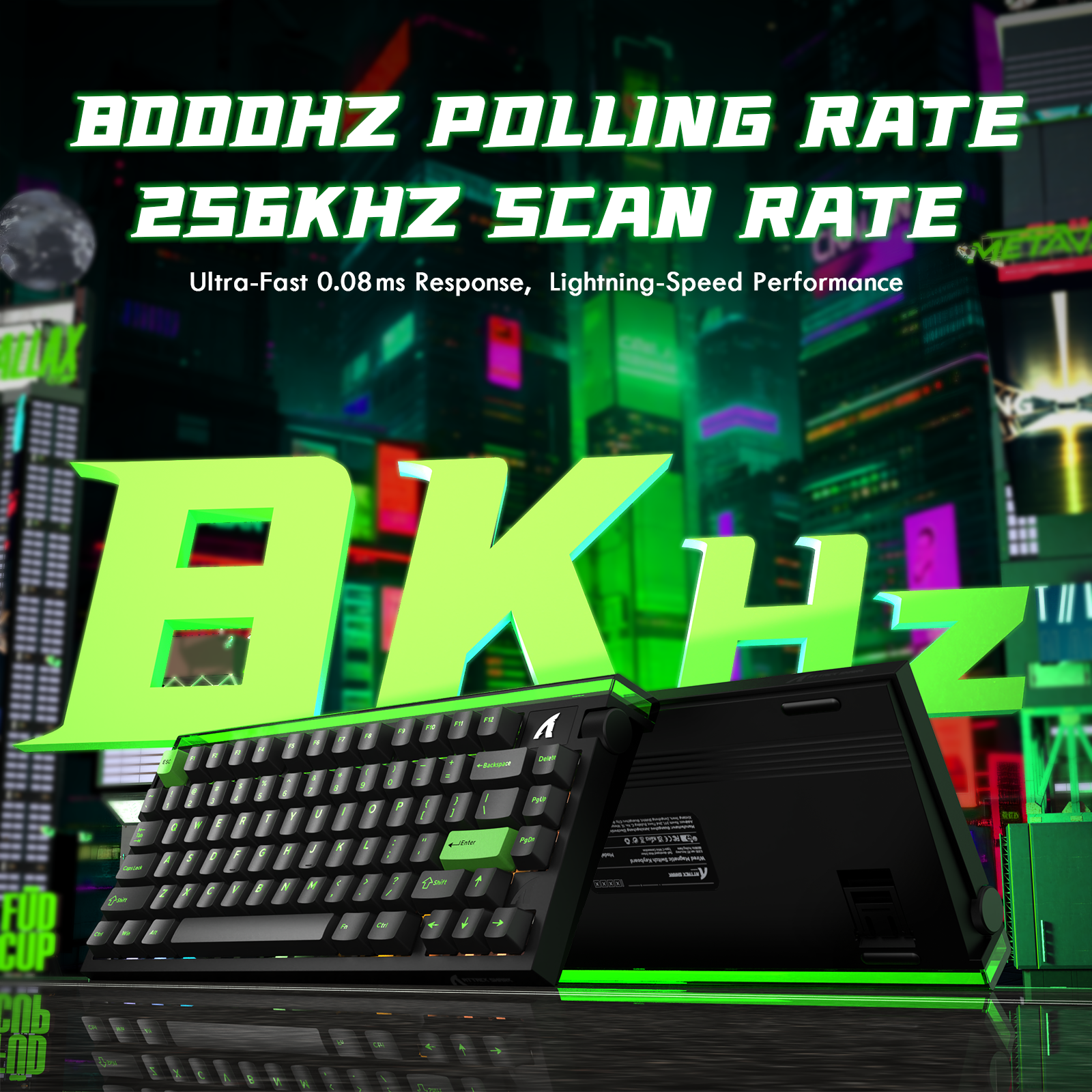 ATTACK SHARK R85 HE Rapid Trigger Keyboard Magnetic Switch with Custom Lightbox