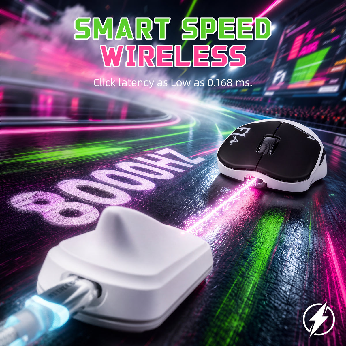 ATTACK SHARK F1 AIR 39g Wireless PAW3955MAX Gaming Mouse with C06 Ultra Cable
