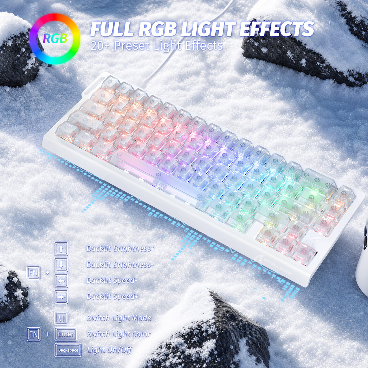 ATTACK SHARK X68 HE Rapid Trigger Keyboard Magnetic Switch