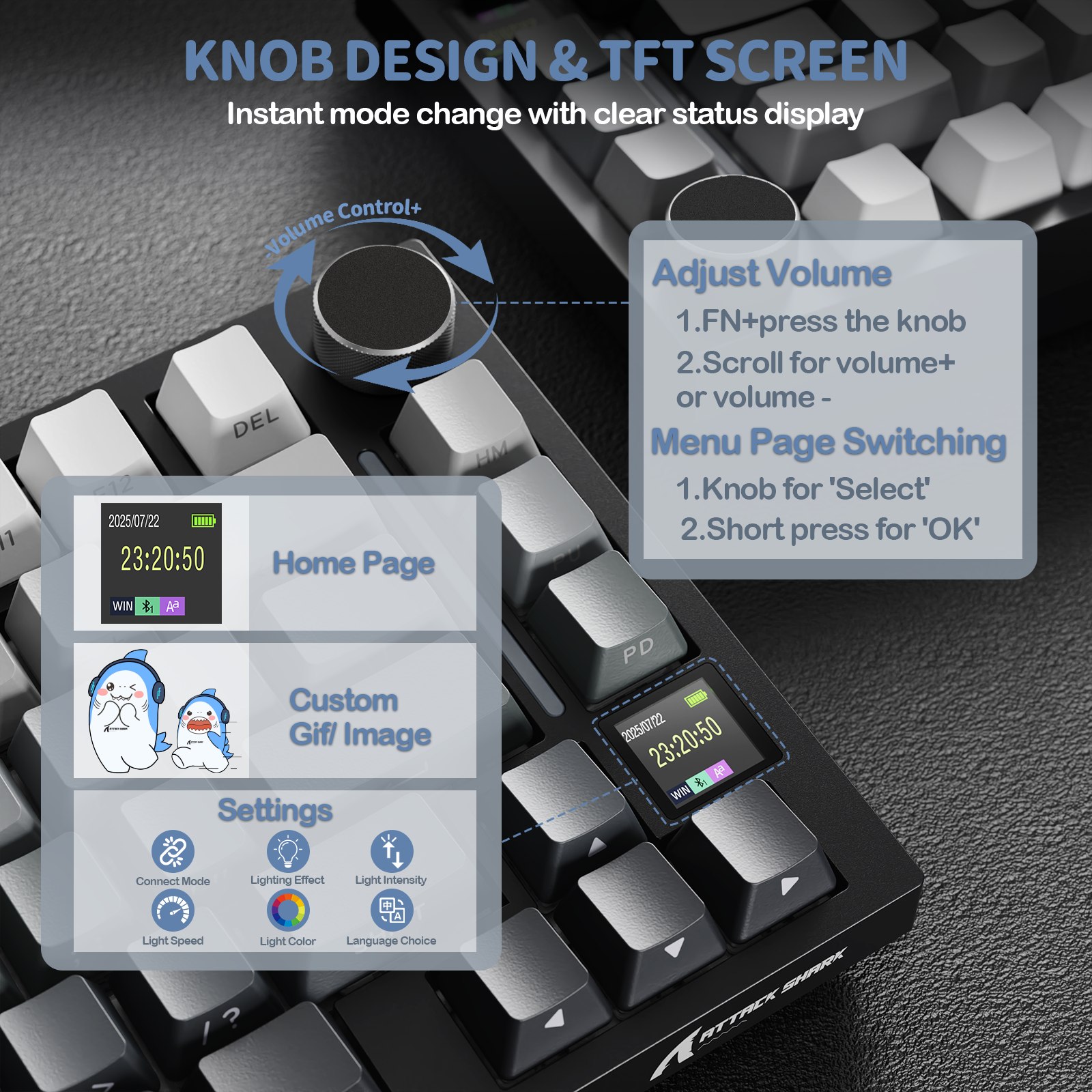 ATTACK SHARK X820Ultra Tri-mode Gasket Mechanical Keyboard