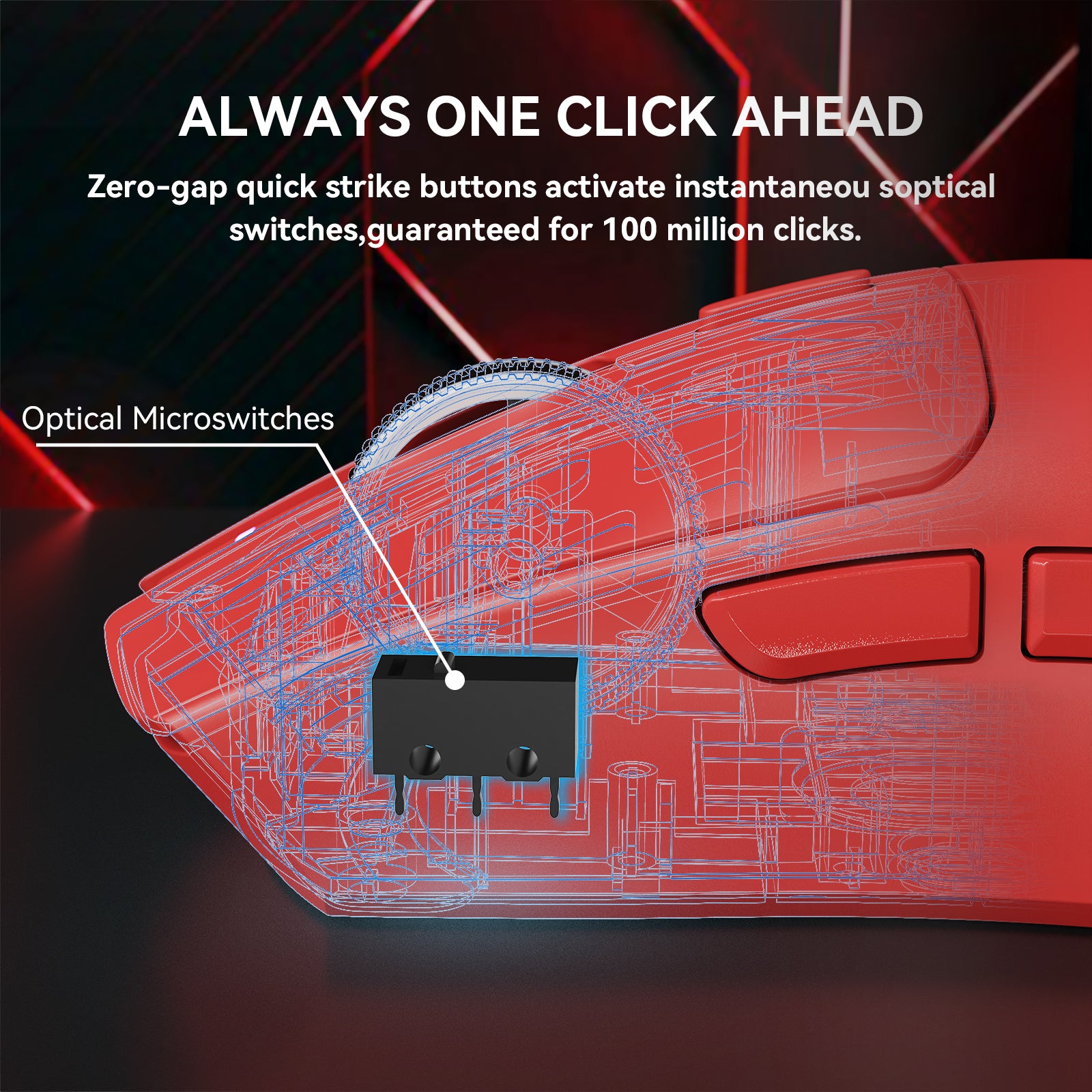 ATTACK SHARK X1 Tri-mode Gaming Mouse with Touchpad RGB Charging Dock PAW3395PRO Sensor