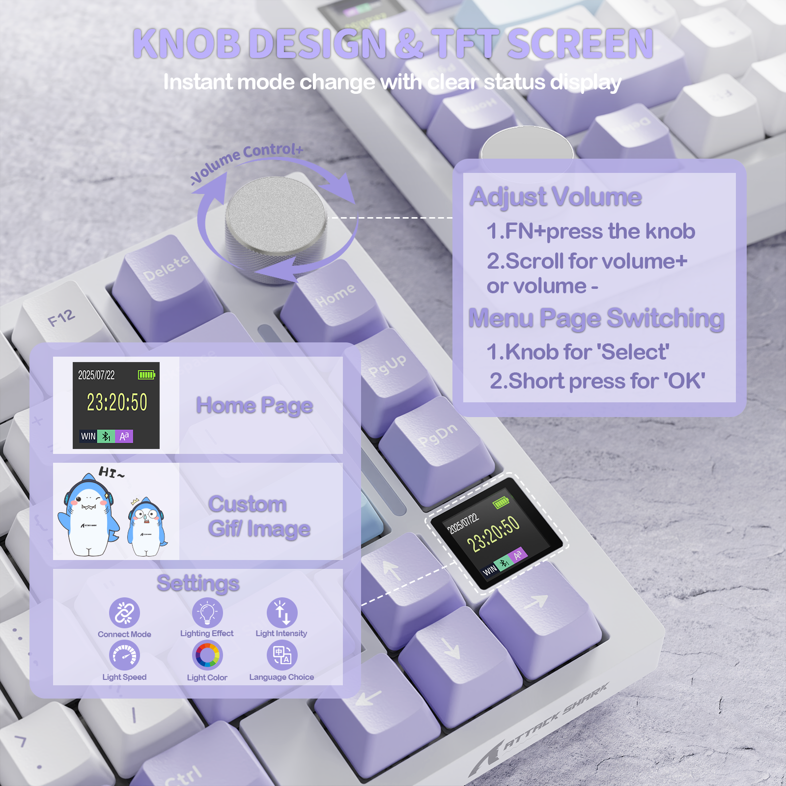 ATTACK SHARK X820Ultra Tri-mode Gasket Mechanical Keyboard