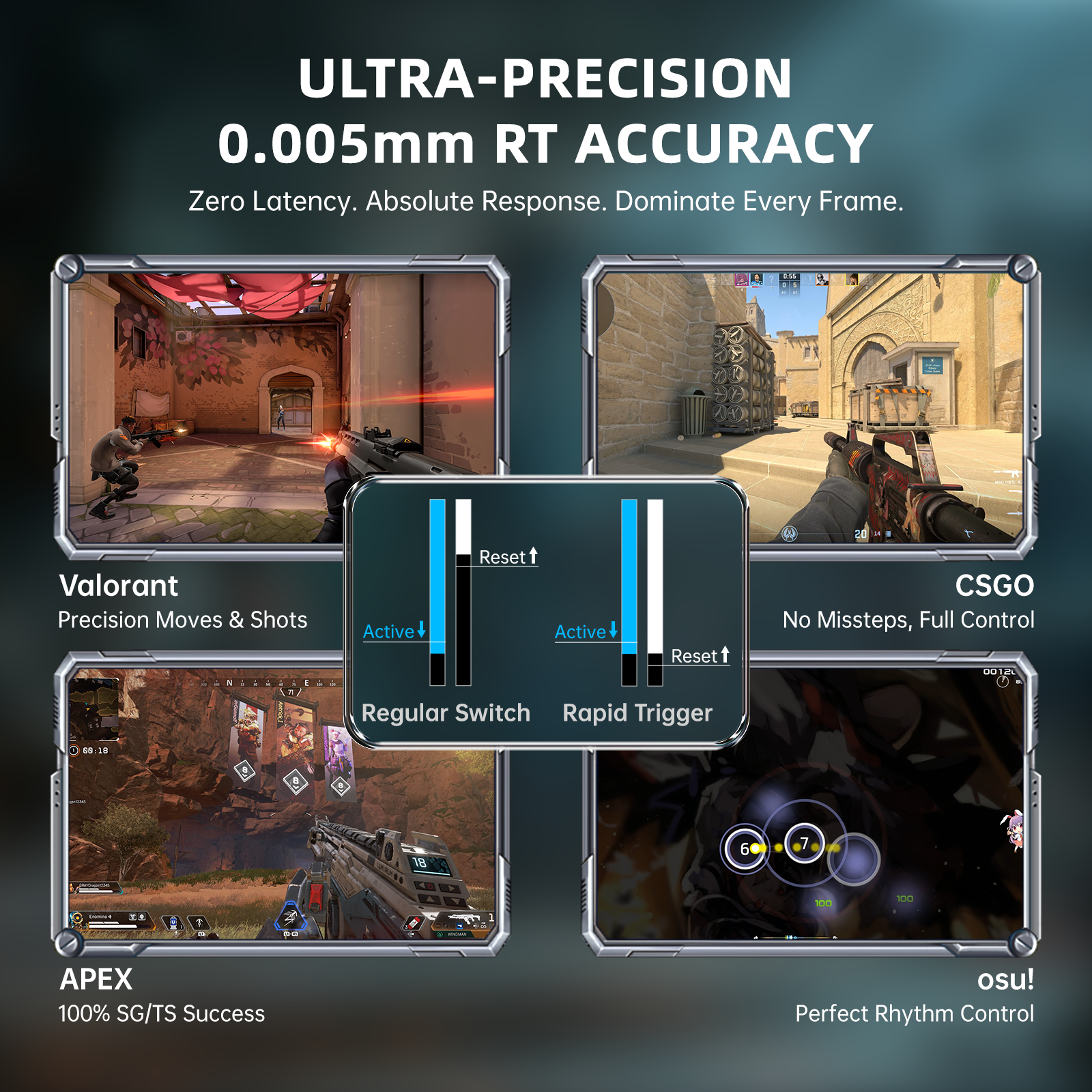 ATTACK SHARK R68 HE Carbon Fiber Rapid Trigger Keyboard Magnetic Switch