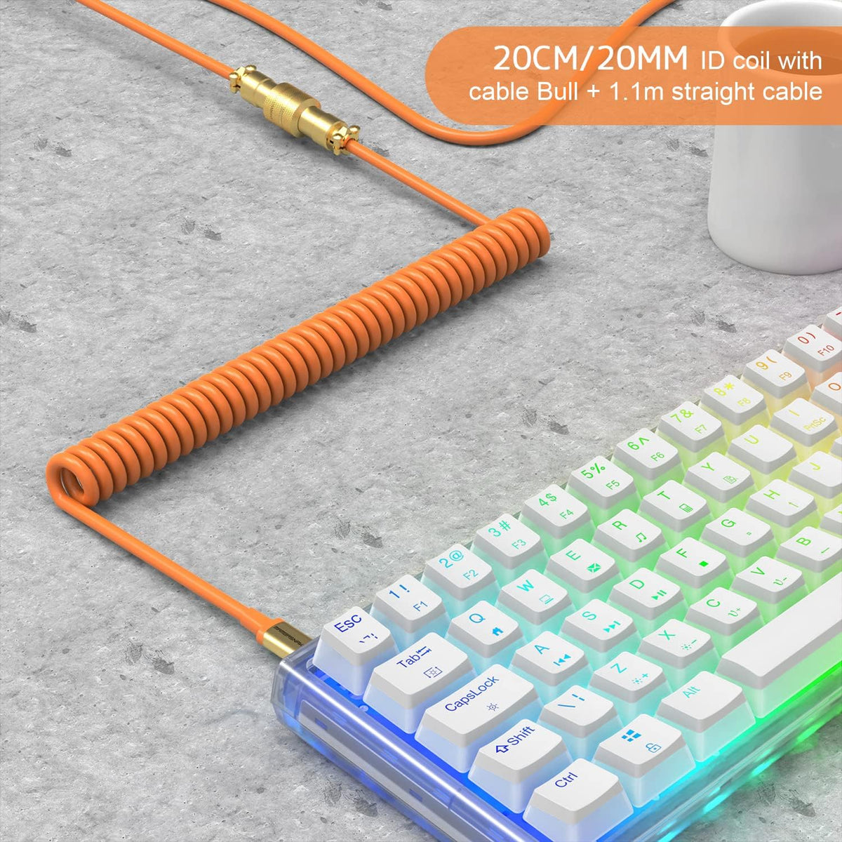 ATTACK SHARK x MAMBASNAKE C02 Coiled Cable