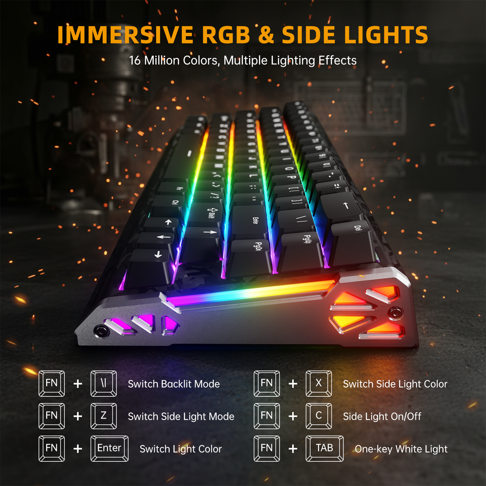 ATTACK SHARK R68 HE Carbon Fiber Rapid Trigger Keyboard Magnetic Switch