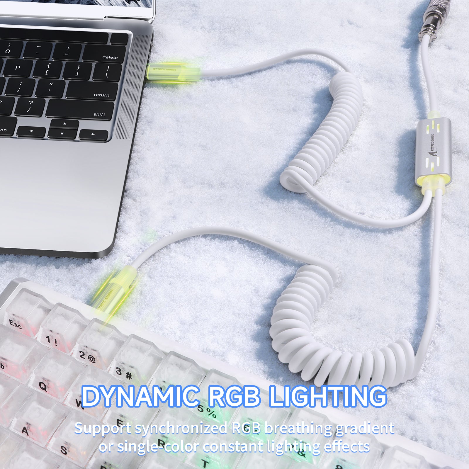 ATTACK SHARK C08 2-in-1 Custom Aviation Cable for 8kHz Magnetic Keyboards