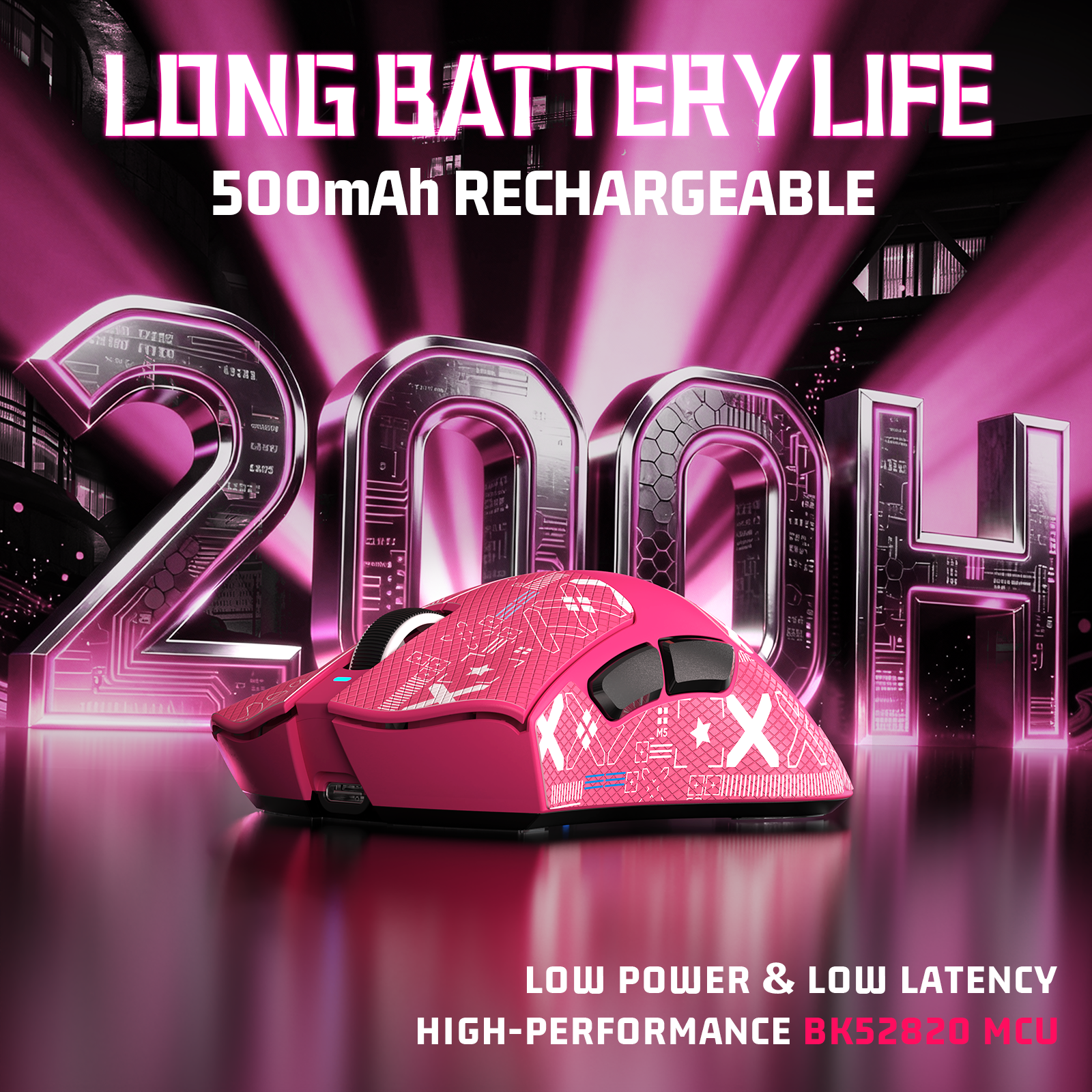 ATTACK SHARK V3 Ultra-Light Tri-Mode Gaming Mouse