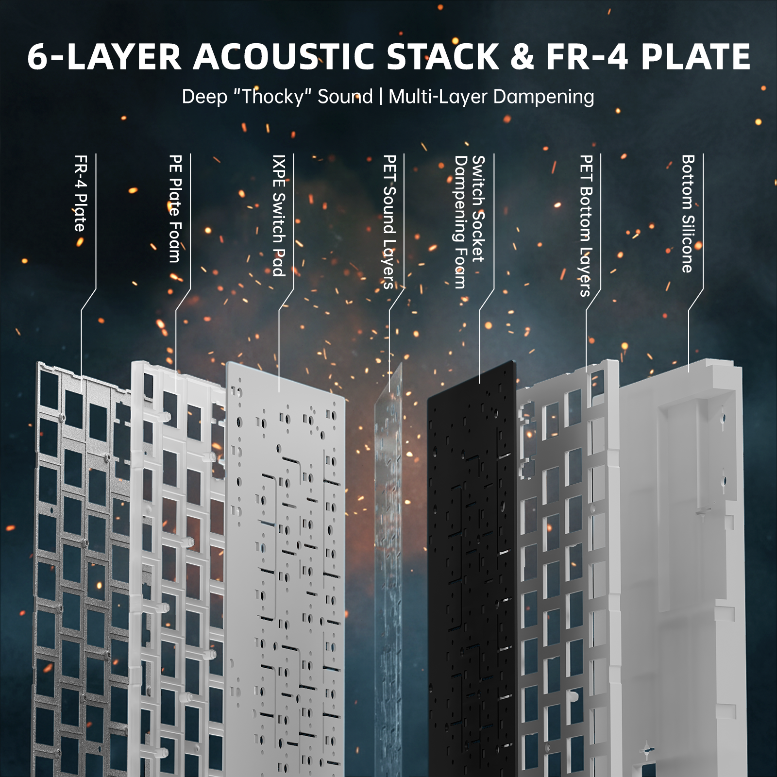 ATTACK SHARK R68 HE Carbon Fiber Rapid Trigger Keyboard Magnetic Switch