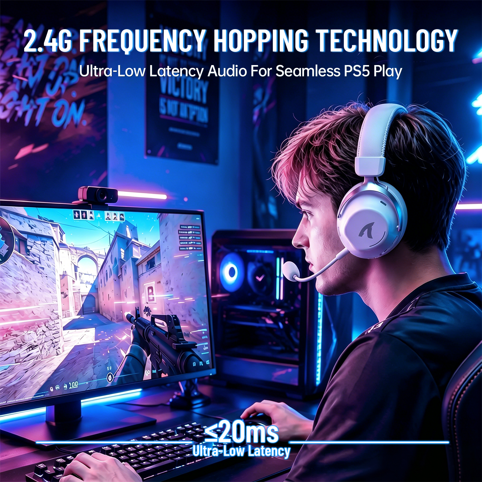 ATTACK SHARK L50 PRO Tri-Mode Wireless Gaming Headset