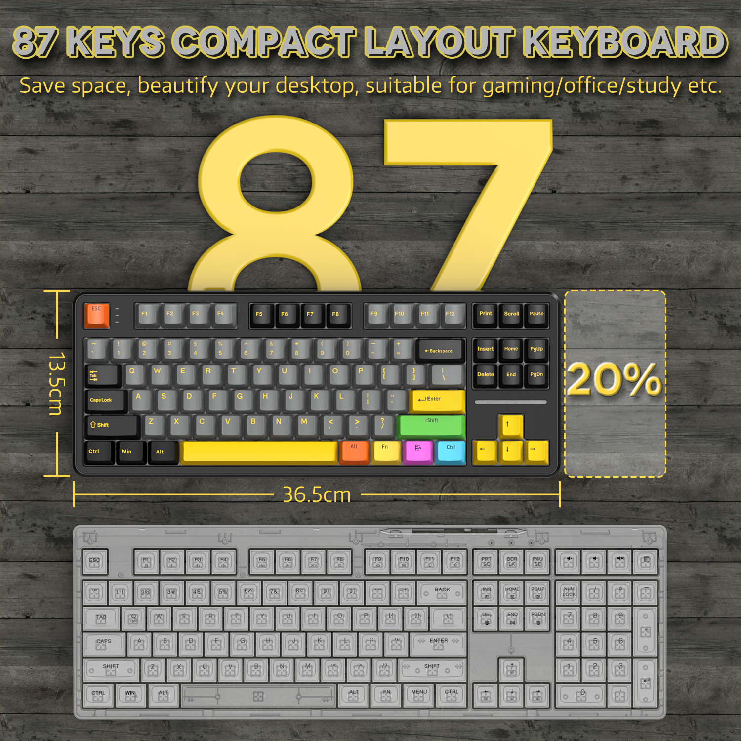 ATTACK SHARK X87 Tri-mode Gasket Mechanical Keyboard