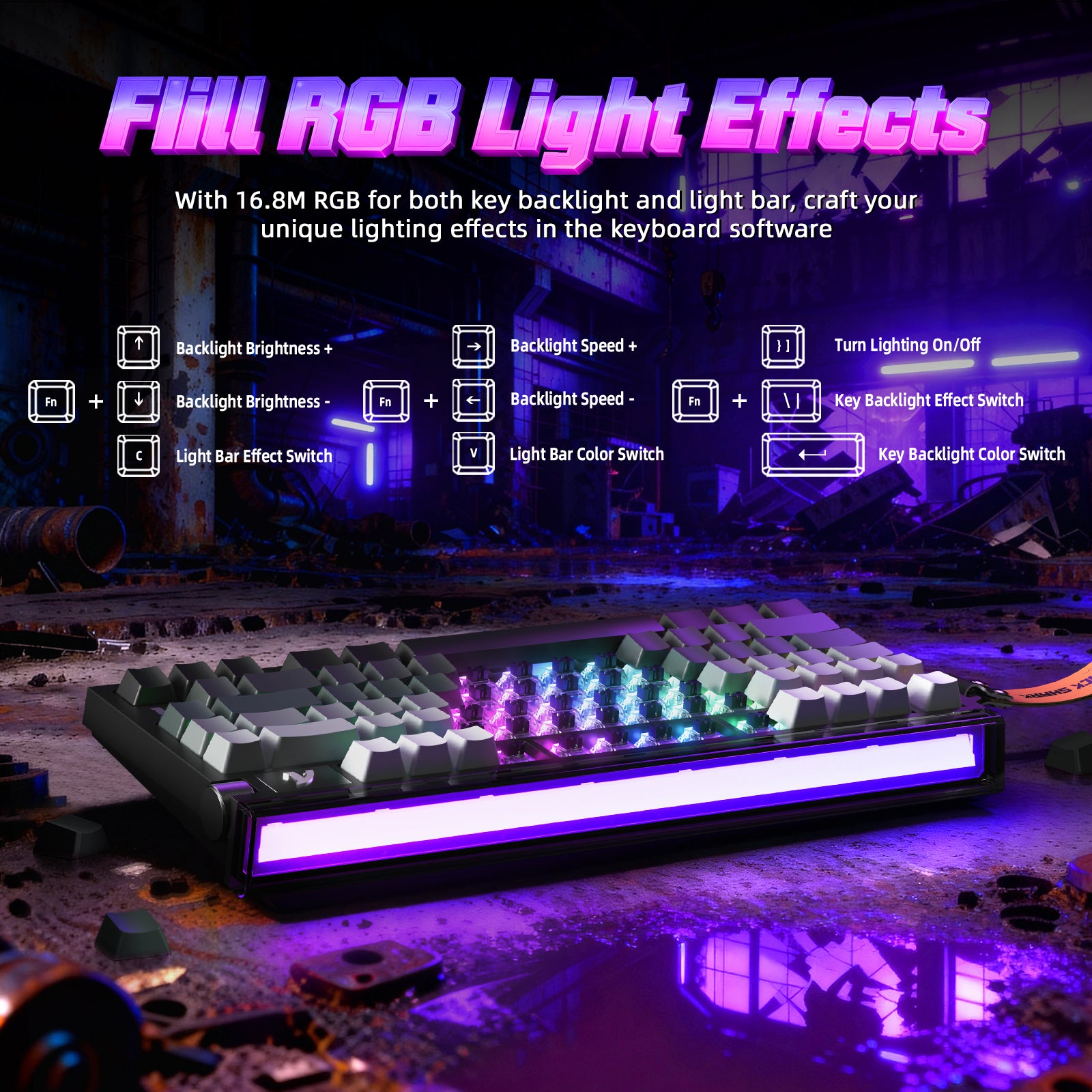 ATTACK SHARK R85 HE Rapid Trigger Keyboard with C01ULTRA LED Cable