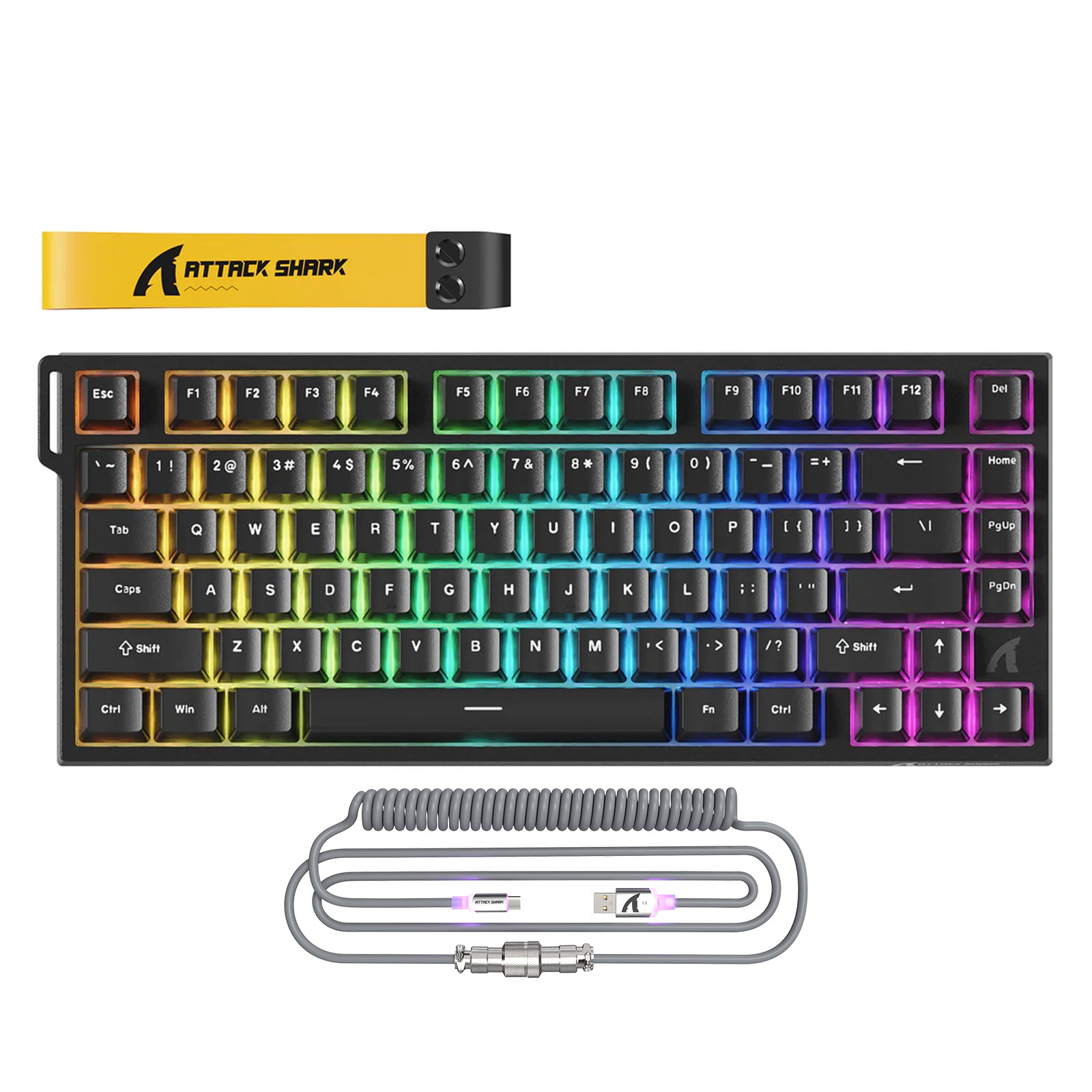 ATTACK SHARK R82 HE Wired 75% Gaming Keyboard with C01ULTRA LED Cable
