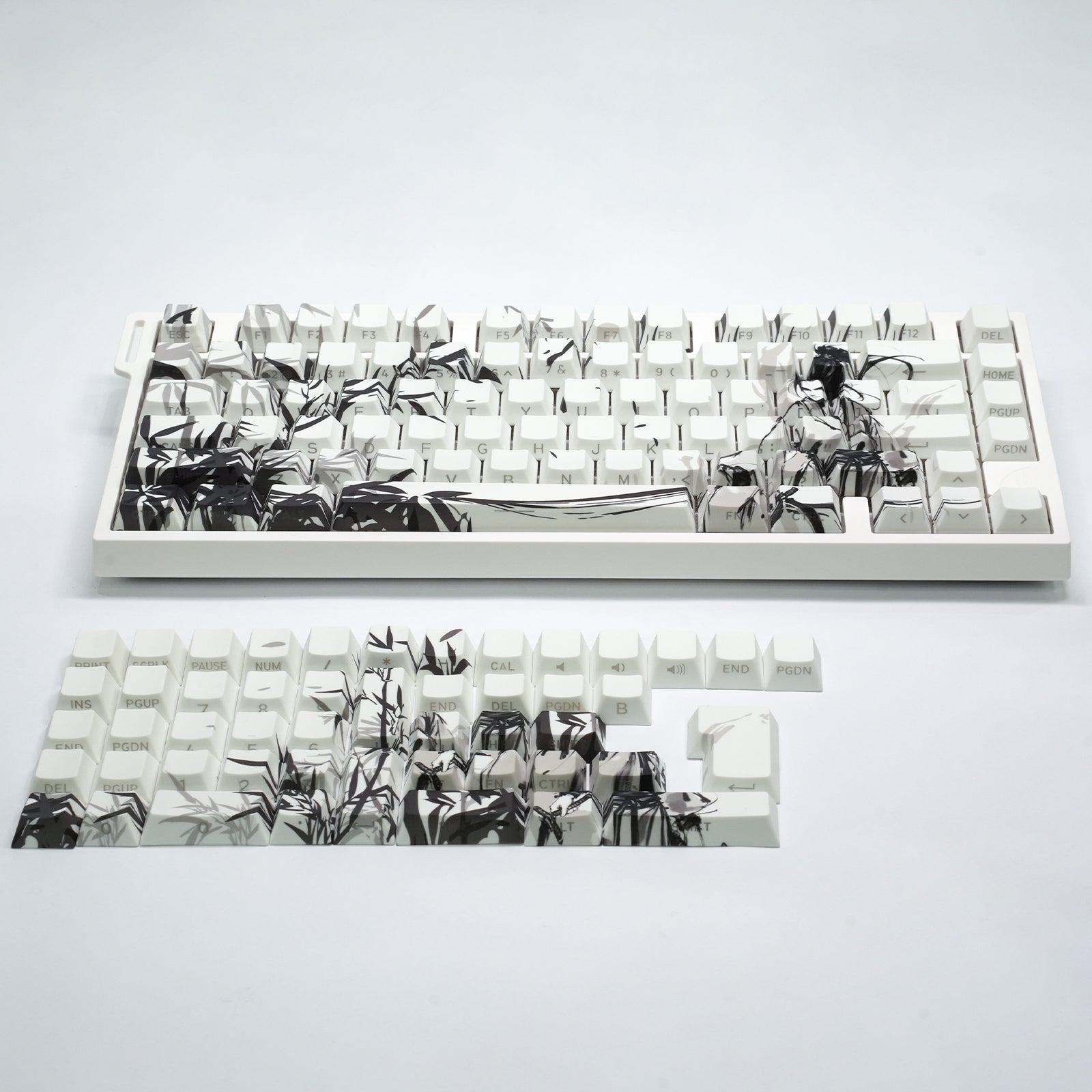 ATTACK SHARK SK02 129 Keys PBT Side-Printed Keycaps, ANSI/ISO, Knight-Errant