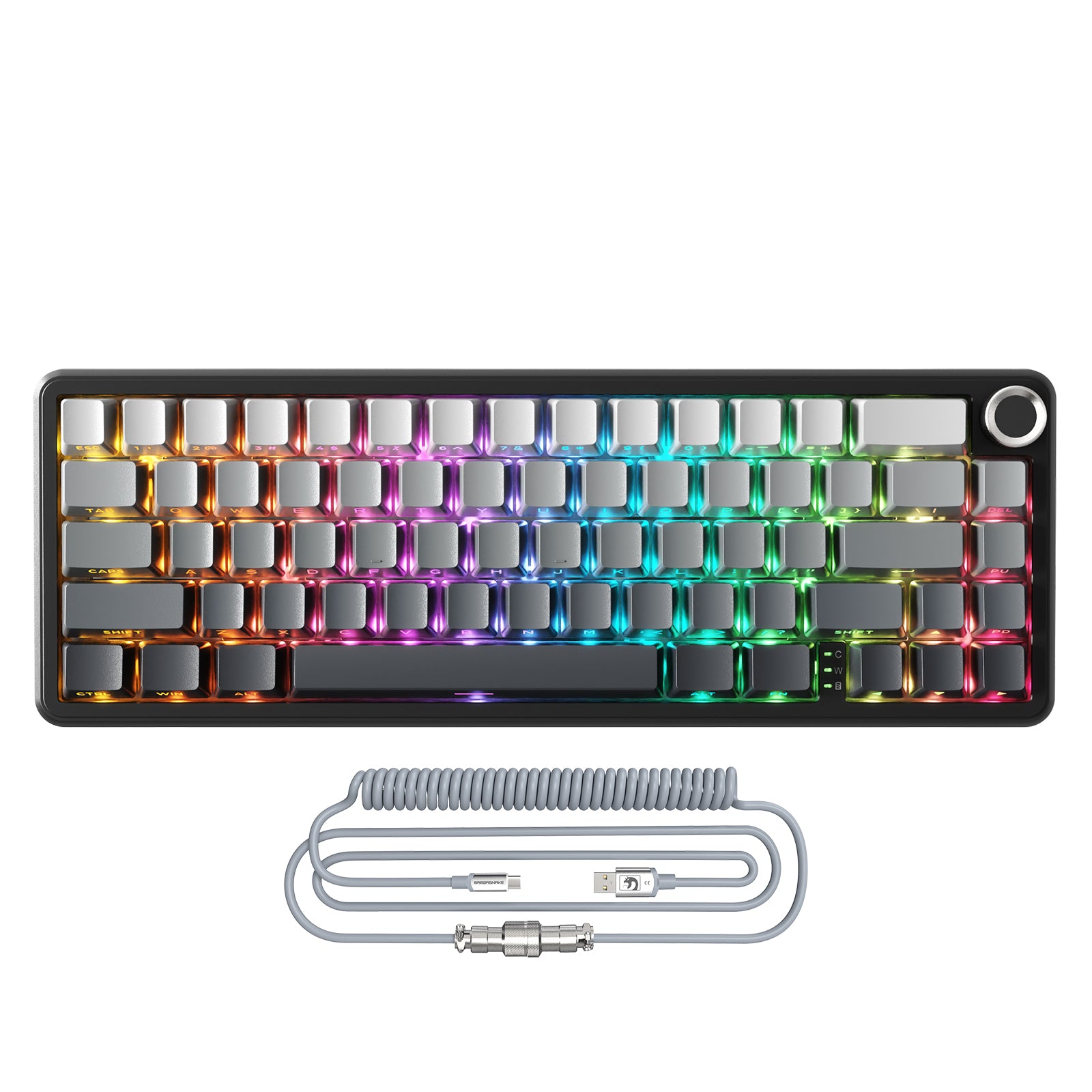 60% Wireless Mechanical Keyboard | Hot-Swap 8K Coiled Cable