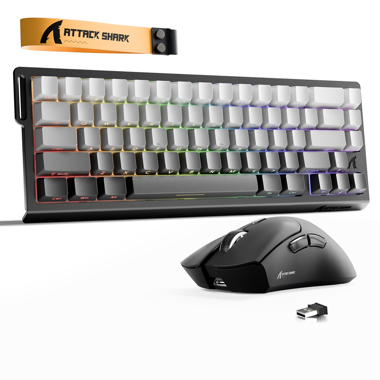 ATTACK SHARK X68HE Rapid Trigger Keyboard + R1 Wireless Gaming Mouse Bundle