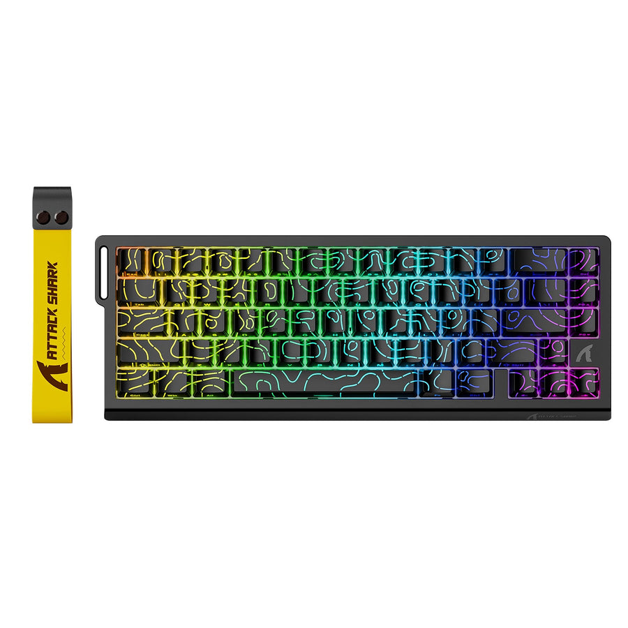 ATTACK SHARK X68 HE Rapid Trigger Keyboard Magnetic Switch - ATTACK SHARK X68 HE Keyboard with RGB Backlighting