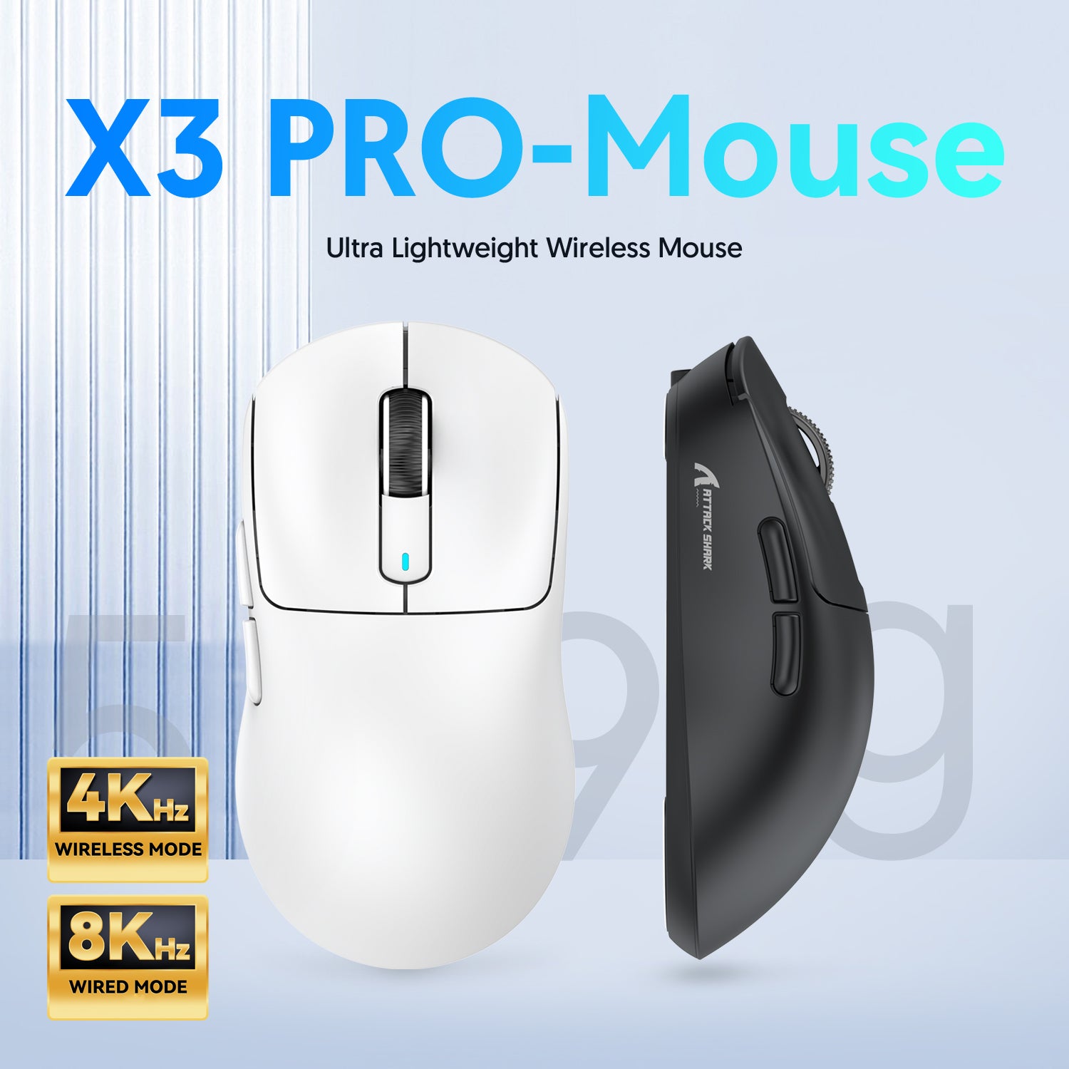 ATTACK SHARK X3 PRO Three Modes 8K Gaming Mouse