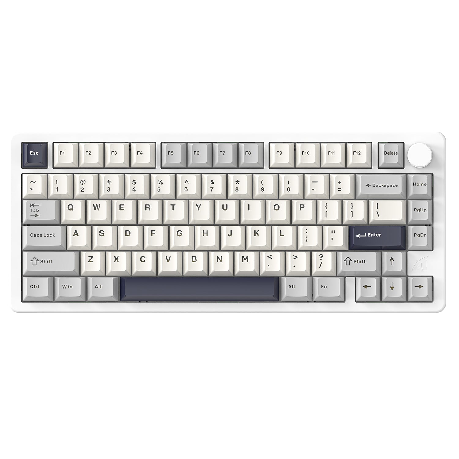 Attack Shark X86 keyboard with modern gray and cream keycap layout