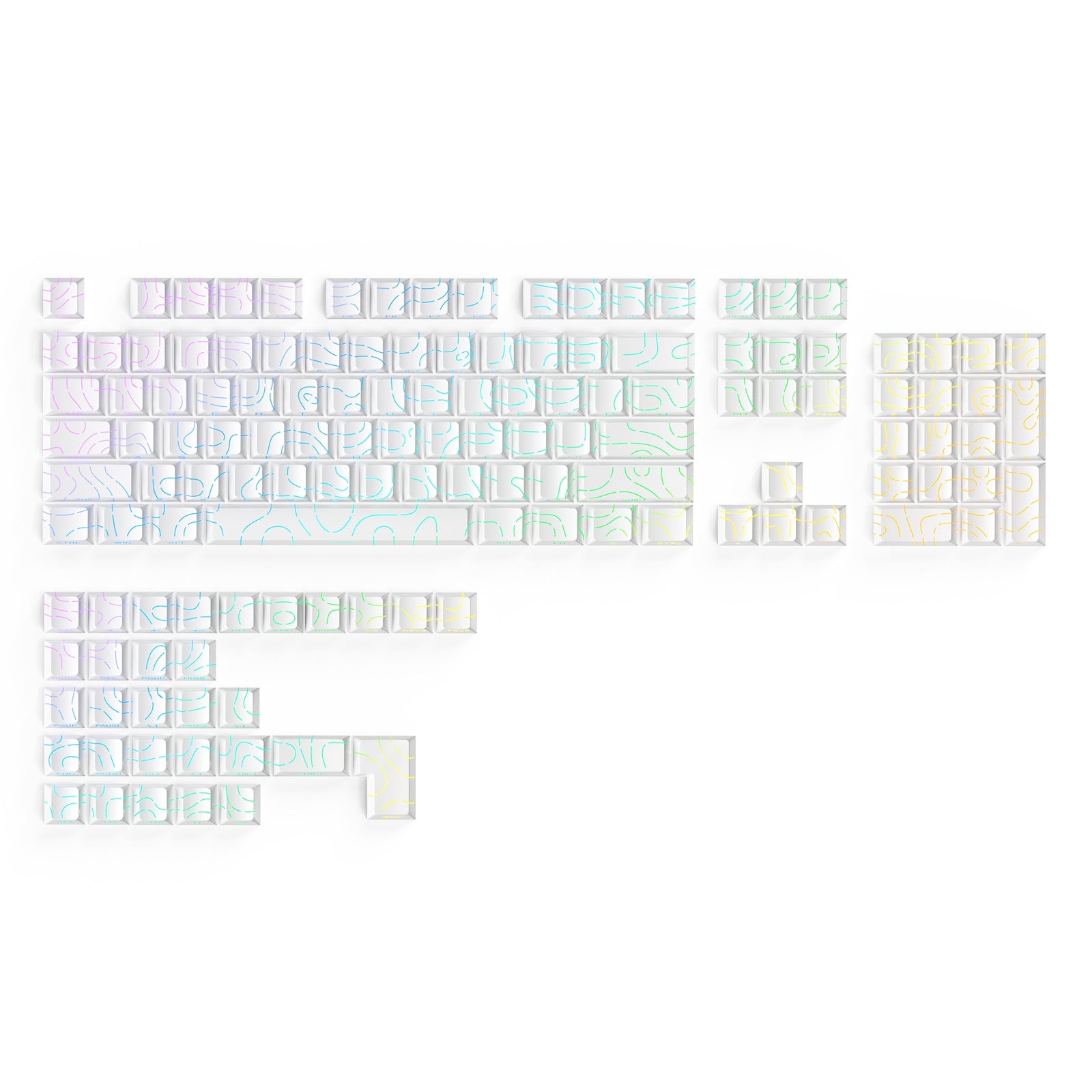 ATTACK SHARK SK06 135 Keys Shine-Through Keycaps, ANSI/ISO
