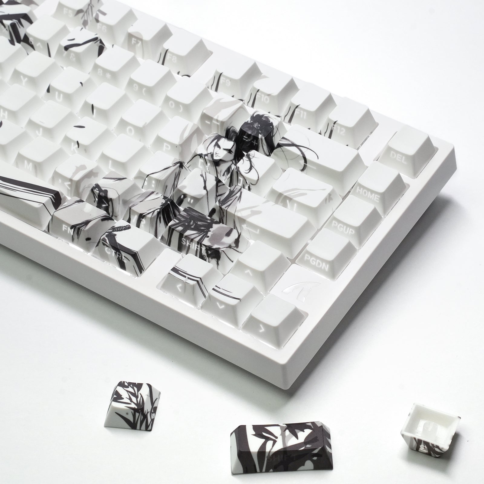 ATTACK SHARK SK02 129 Keys PBT Side-Printed Keycaps, ANSI/ISO, Knight-Errant