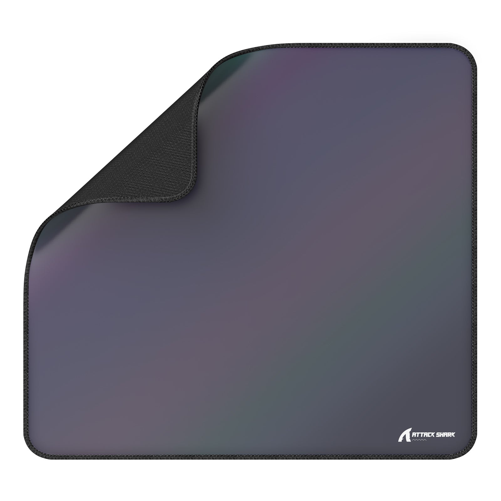 Attack Shark CM03 rainbow mouse pad with gradient design and stitched edges.