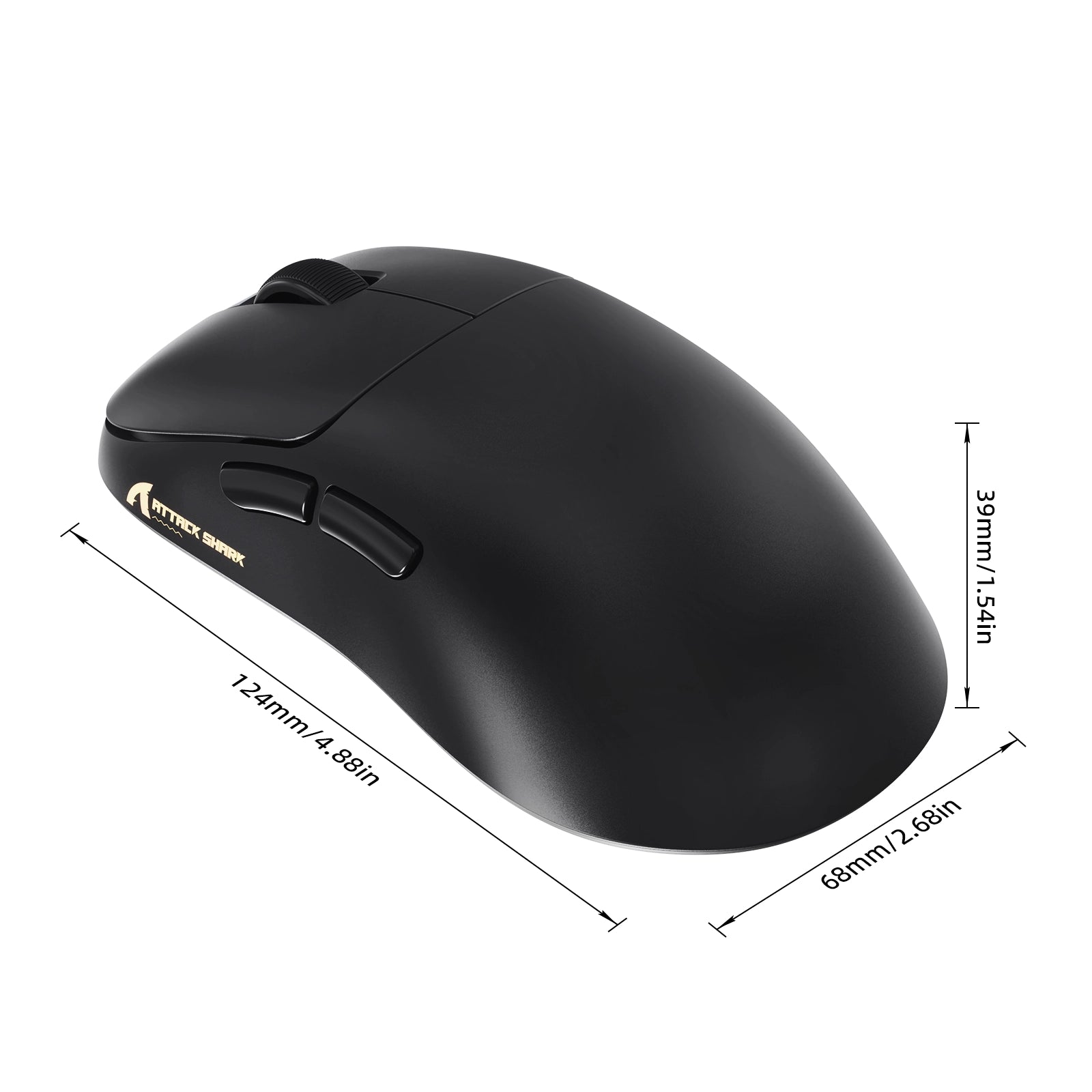 ATTACK SHARK V2 AIR PAW3955MAX Ergonomic Wireless Gaming Mouse