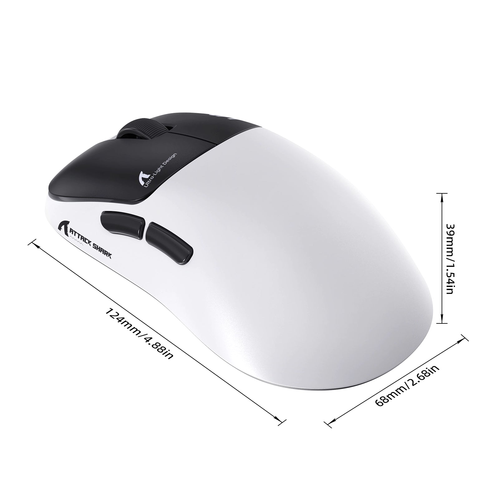ATTACK SHARK V2 AIR PAW3955MAX Ergonomic Wireless Gaming Mouse