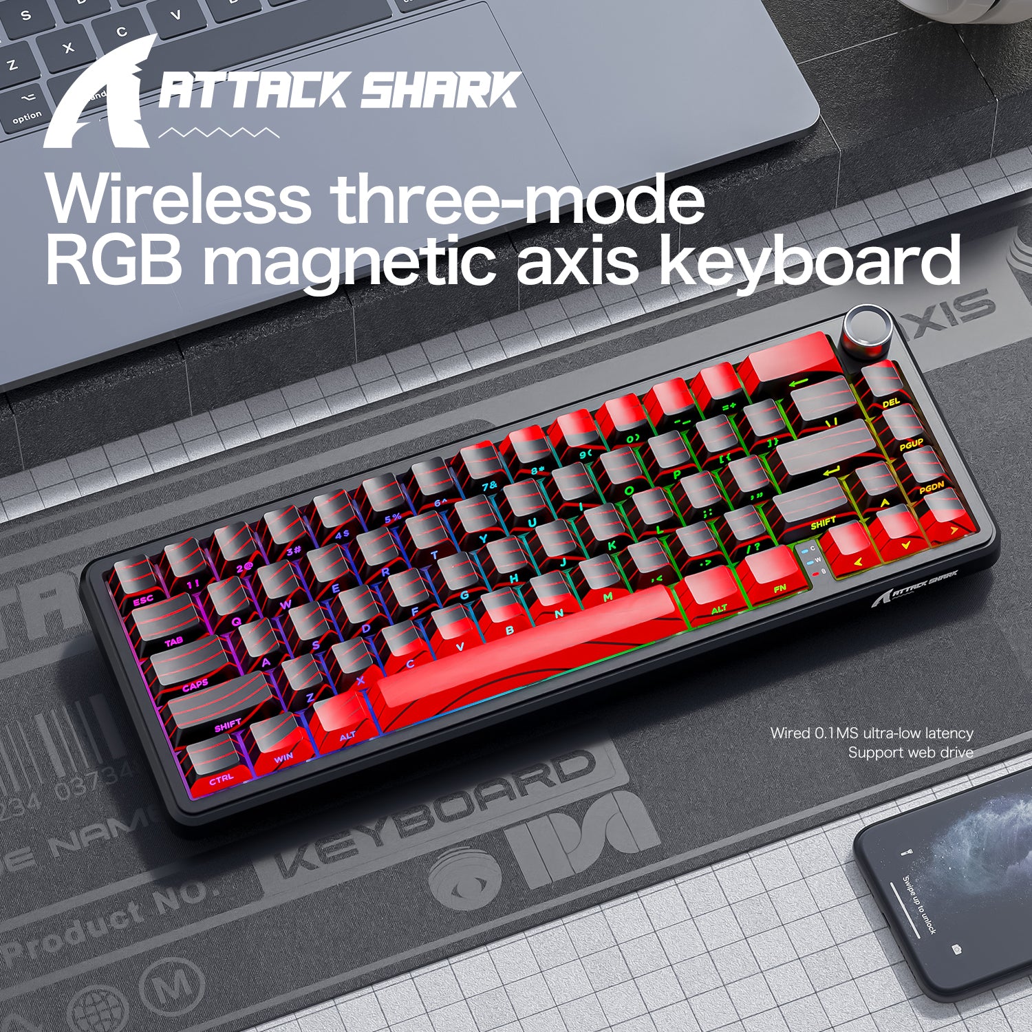 ATTACK SHARK X65PRO HE Rapid Trigger Keyboard