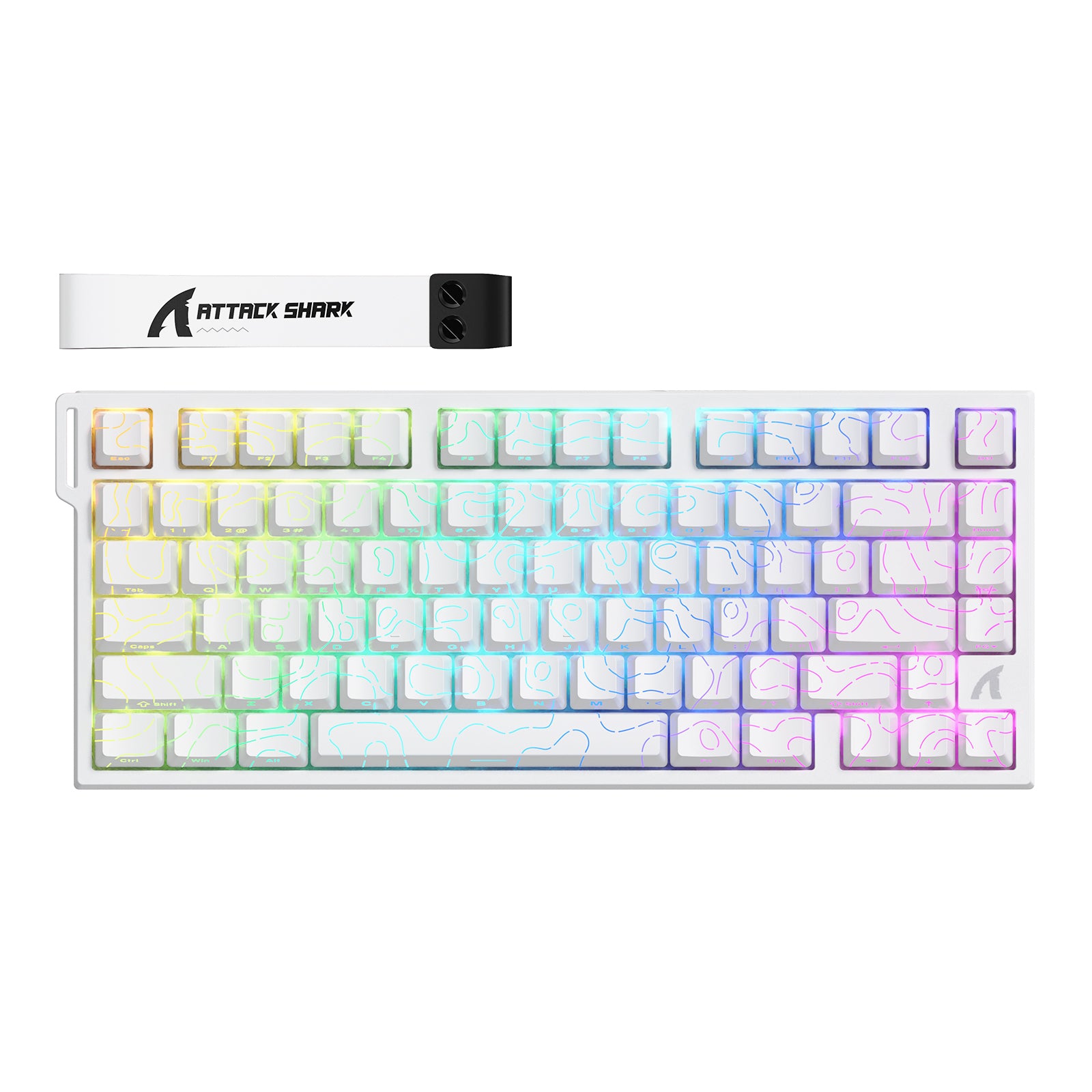 ATTACK SHARK R82 HE Rapid Trigger Keyboard Magnetic Switch with 0.005MM RT