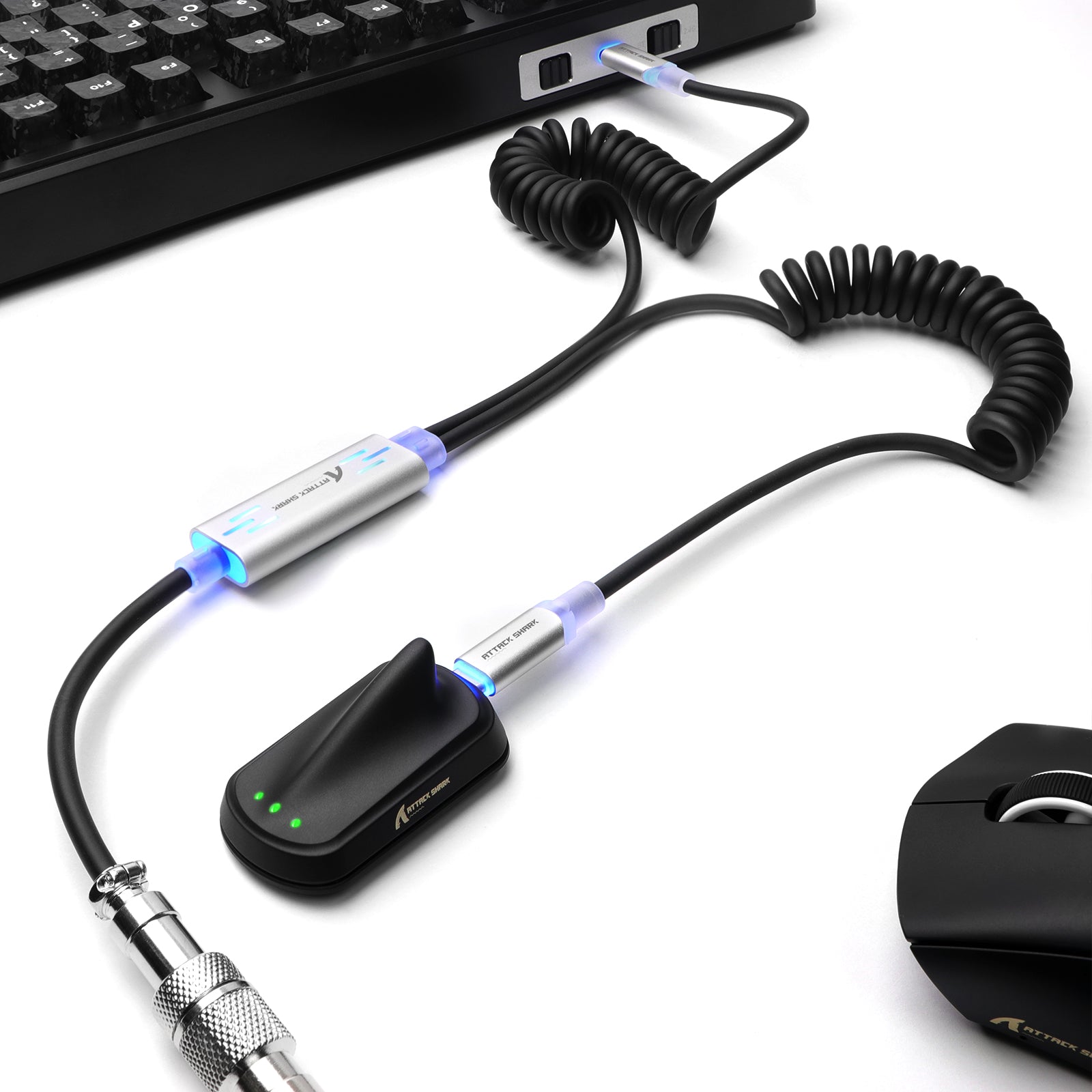 ATTACK SHARK C08 2-in-1 Custom Aviation Cable for 8kHz Magnetic Keyboards