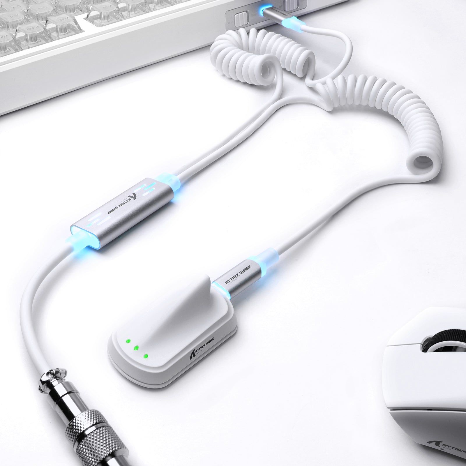 ATTACK SHARK C08 2-in-1 Custom Aviation Cable for 8kHz Magnetic Keyboards