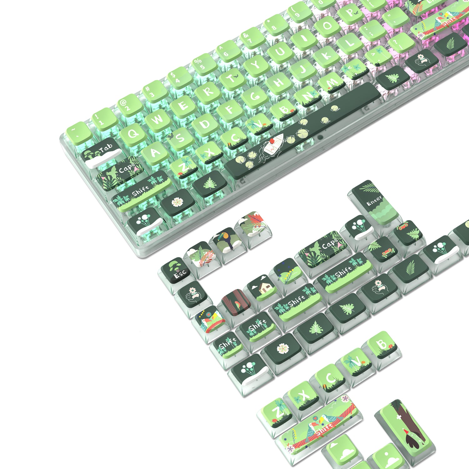 ATTACK SHARK 120 Keys PBT Dye-Sublimation Pudding Keycaps Set