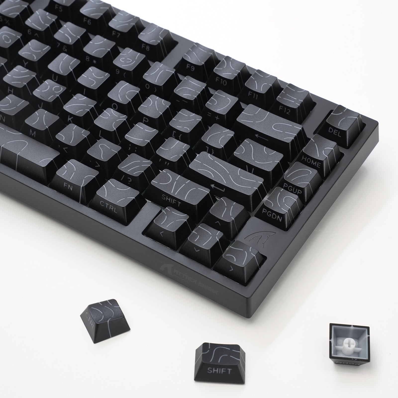 ATTACK SHARK SK06 135 Keys Shine-Through Keycaps, ANSI/ISO