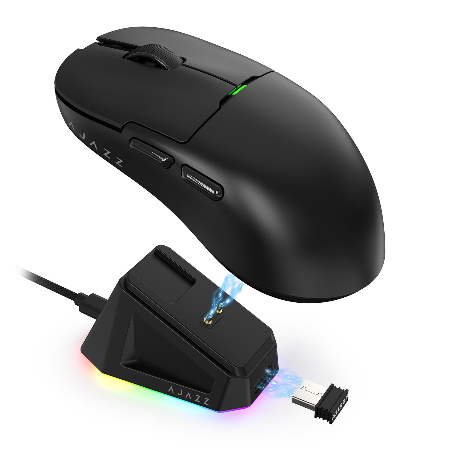 ATTACK SHARK x AJ159P Tri-mode Gaming Mouse with with Magnetic Charging Dock