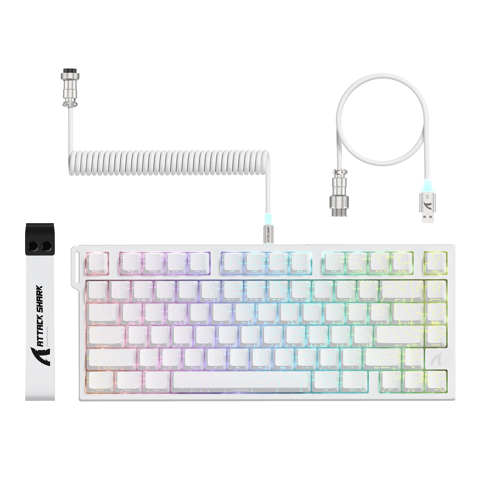 ATTACK SHARK R82 HE Wired 75% Gaming Keyboard  with C01ULTRA LED Cable